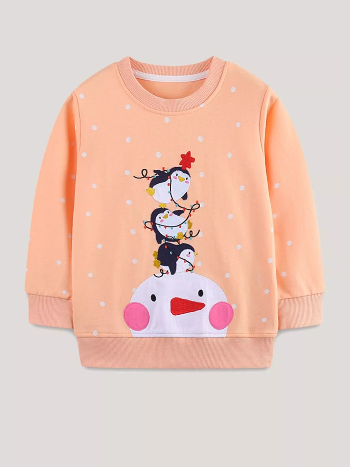 Kids penguin crewneck sweatshirt from Vibrant V-Necks